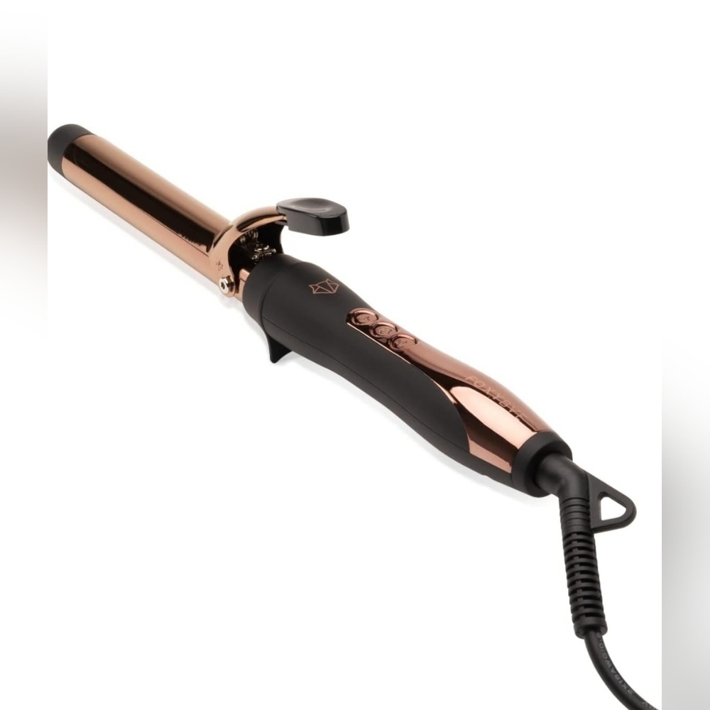 FOXYBAE TITANIUM Rose Gold Spring Curler Hair IRON WAND 1" 25mm